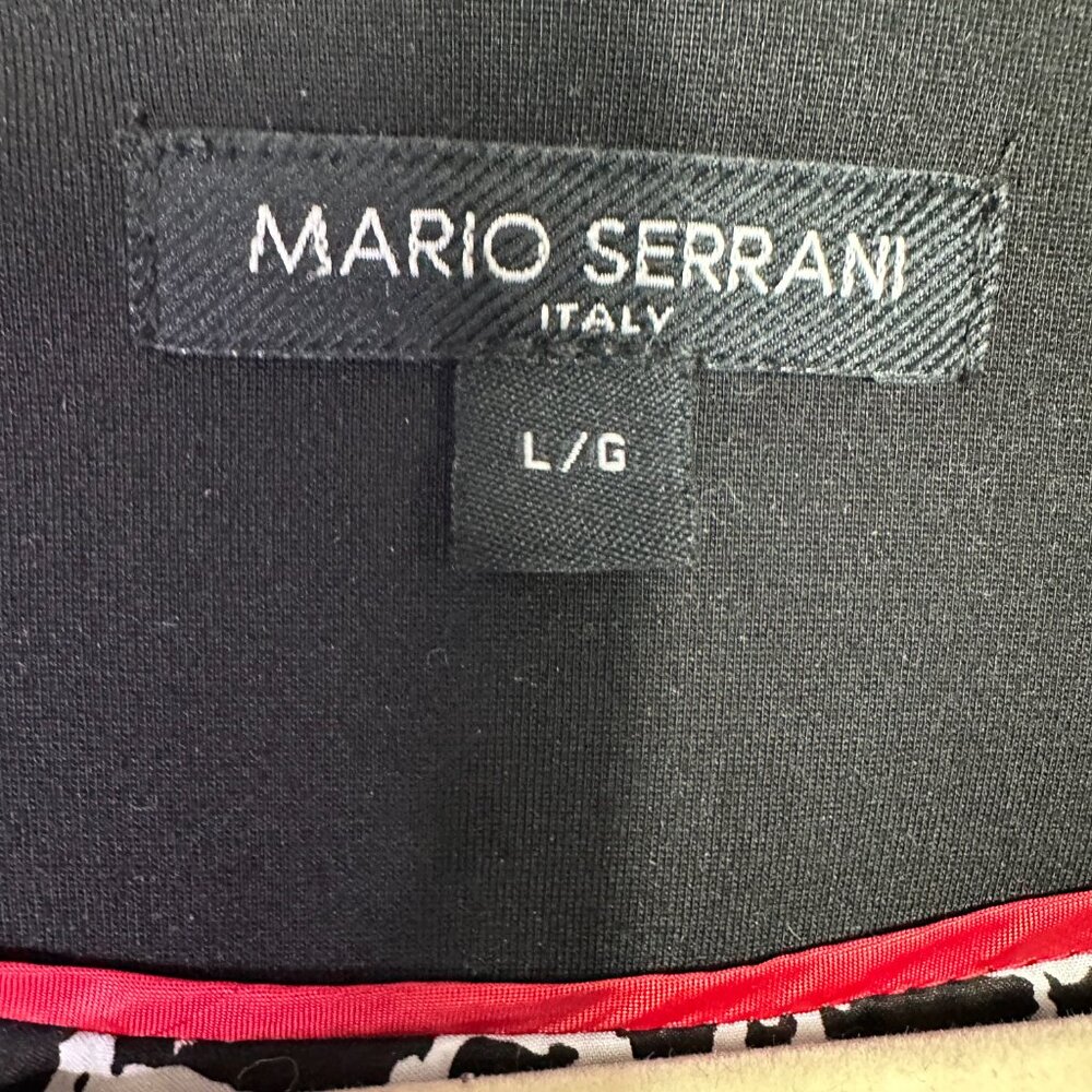 Black Cropped Open Front Blazer Pattern Lining Officecore Quiet Luxury 80's - Picture 5 of 7